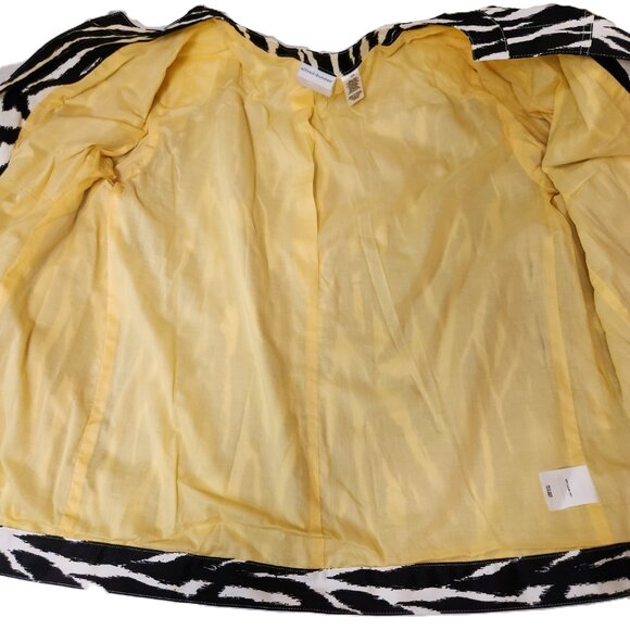 ❤️ 4/$20 Alfred Dunner sports jacket blazer Women 16W Zebra black white pockets - Picture 12 of 14